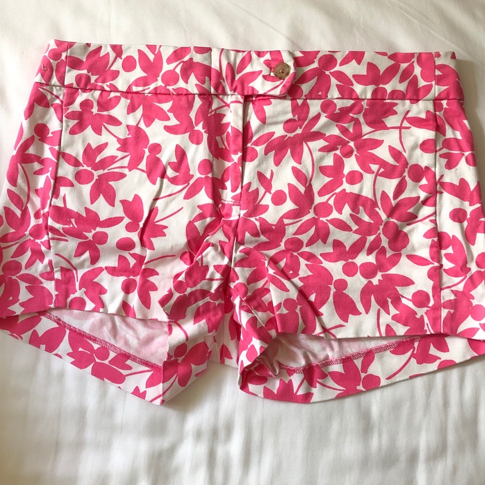 J. Crew factory pink and white shorts